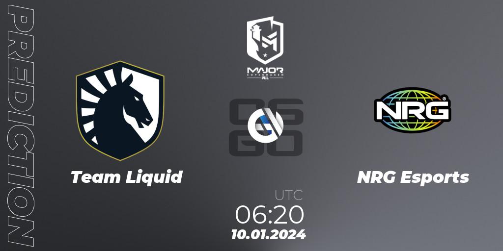 Team Liquid contre NRG Esports : prédiction de match. 10.01.24. CS2 (CS:GO), PGL CS2 Major Copenhagen 2024 North America RMR Open Qualifier 1