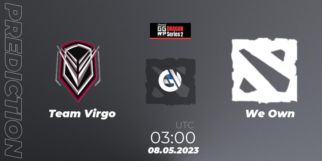 Team Virgo contre We Own : prédiction de match. 08.05.2023 at 03:18. Dota 2, GGWP Dragon Series 2