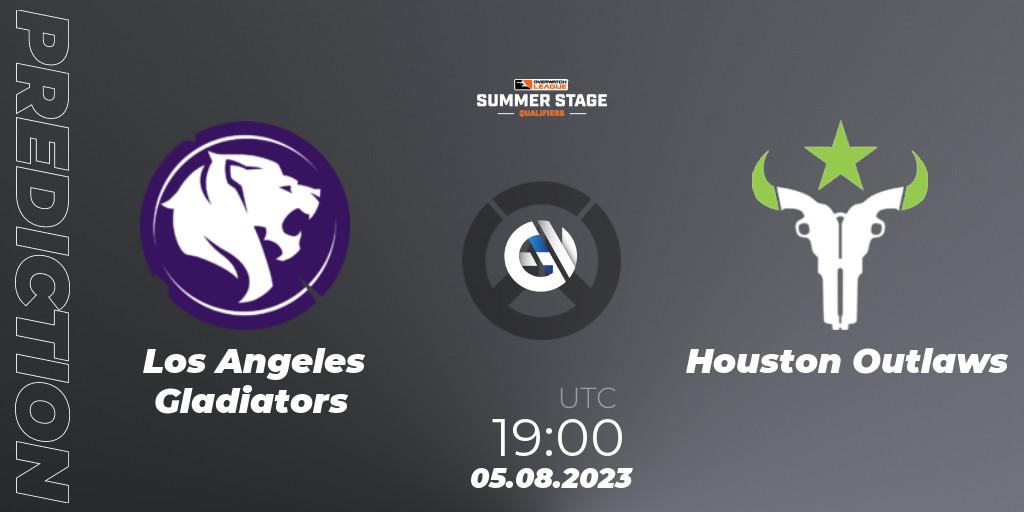 Los Angeles Gladiators contre Houston Outlaws : prédiction de match. 05.08.23. Overwatch, Overwatch League 2023 - Summer Stage Qualifiers