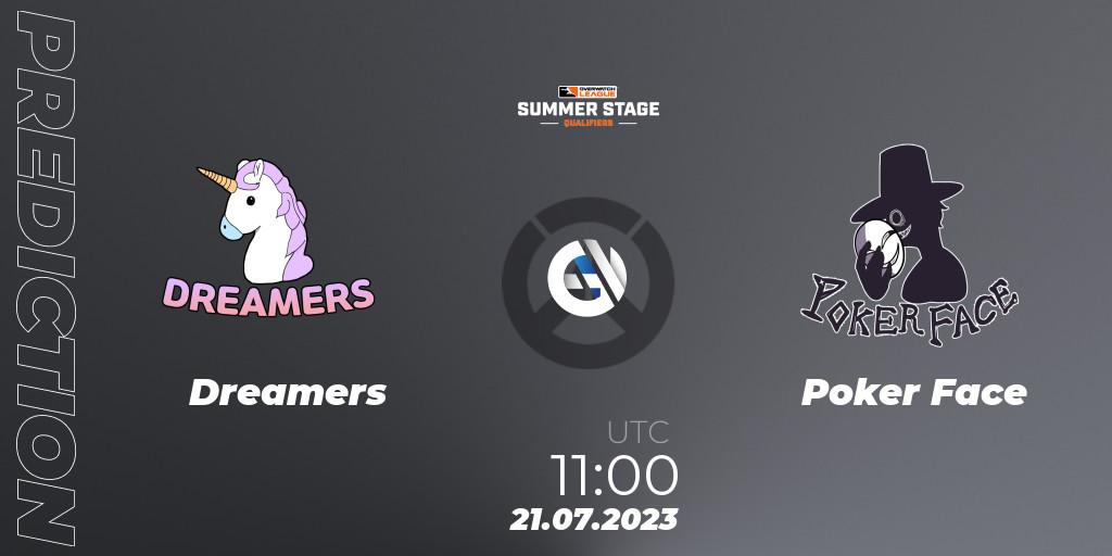 Dreamers contre Poker Face : prédiction de match. 21.07.2023 at 11:00. Overwatch, Overwatch League 2023 - Summer Stage Qualifiers