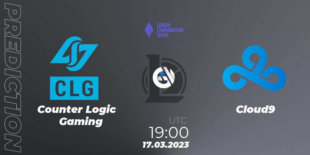 Counter Logic Gaming contre Cloud9 : prédiction de match. 17.03.23. LoL, LCS Spring 2023 - Group Stage