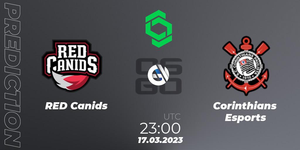 RED Canids contre Corinthians Esports : prédiction de match. 17.03.2023 at 23:00. Counter-Strike (CS2), CCT South America Series #5