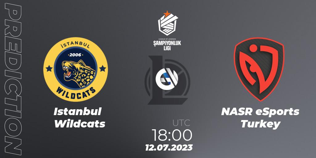 Istanbul Wildcats contre NASR eSports Turkey : prédiction de match. 13.07.2023 at 18:00. LoL, TCL Summer 2023 - Group Stage
