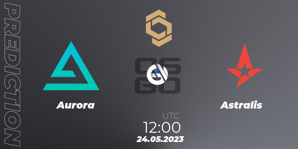 Aurora contre Astralis : prédiction de match. 24.05.2023 at 12:30. Counter-Strike (CS2), CCT South Europe Series #4