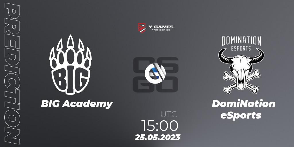 BIG Academy contre DomiNation eSports : prédiction de match. 23.05.23. CS2 (CS:GO), Y-Games PRO Series 2023