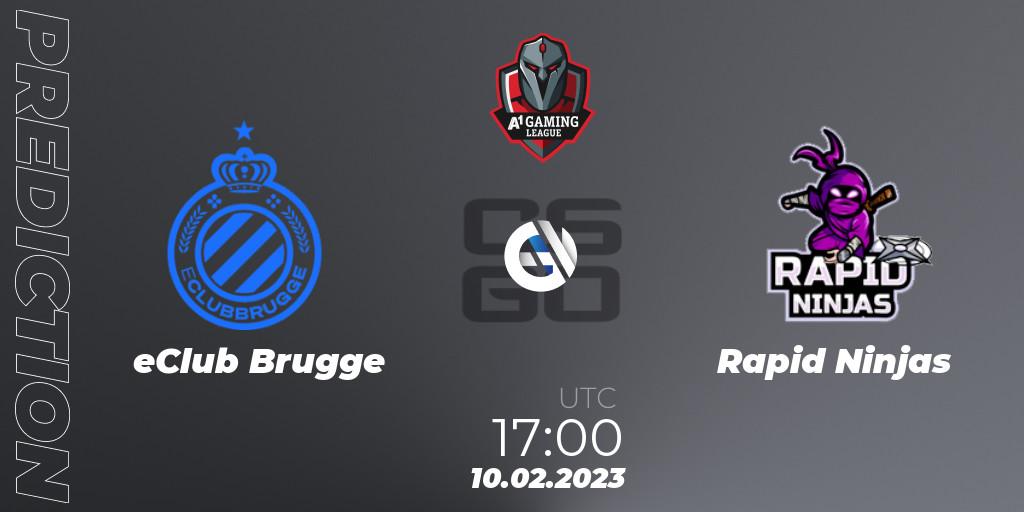 eClub Brugge contre Rapid Ninjas : prédiction de match. 10.02.23. CS2 (CS:GO), A1 Gaming League 2023