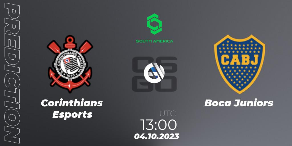 Corinthians Esports contre Boca Juniors : prédiction de match. 04.10.2023 at 13:00. Counter-Strike (CS2), CCT South America Series #12