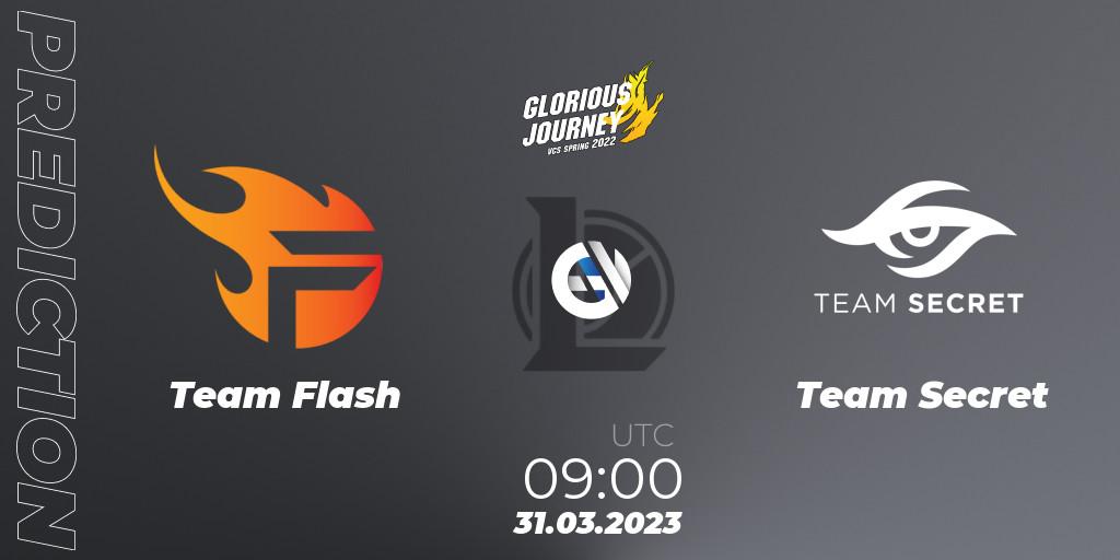 Team Flash contre Team Secret : prédiction de match. 31.03.23. LoL, VCS Spring 2023 - Group Stage