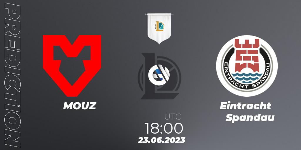 MOUZ contre Eintracht Spandau : prédiction de match. 23.06.23. LoL, Prime League Summer 2023 - Group Stage