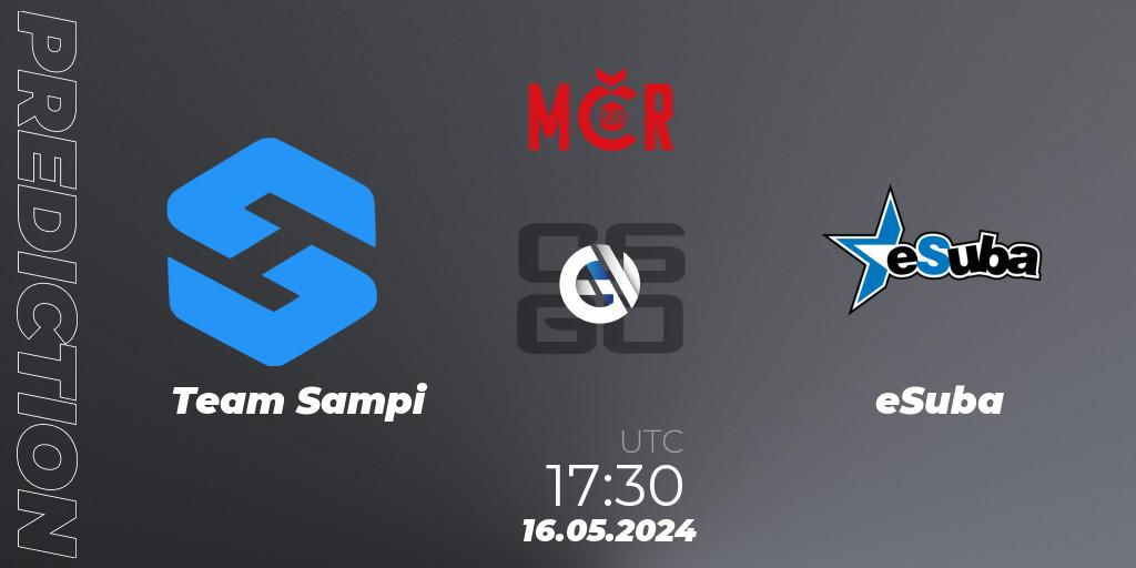 Team Sampi contre eSuba : prédiction de match. 16.05.2024 at 17:30. Counter-Strike (CS2), Tipsport Cup Spring 2024: Online Stage