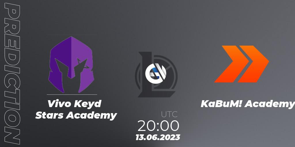 Vivo Keyd Stars Academy contre KaBuM! Academy : prédiction de match. 13.06.23. LoL, CBLOL Academy Split 2 2023 - Group Stage