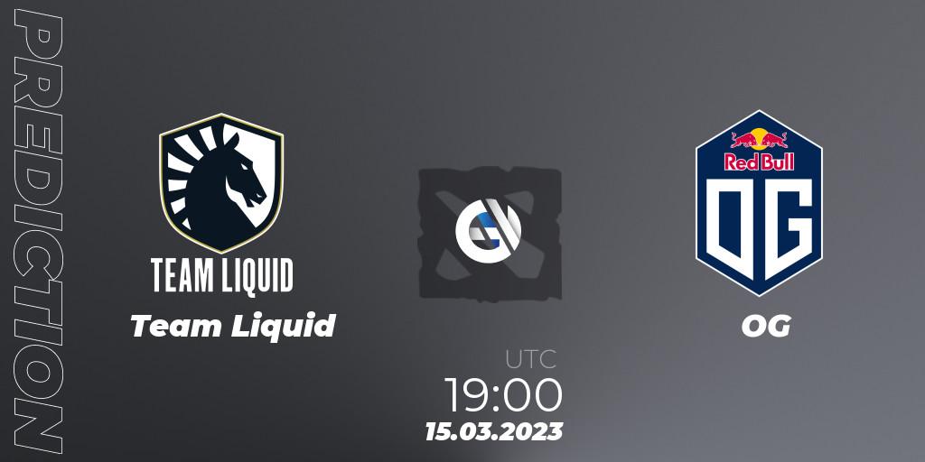 Team Liquid contre OG : prédiction de match. 15.03.23. Dota 2, DPC 2023 Tour 2: WEU Division I (Upper)