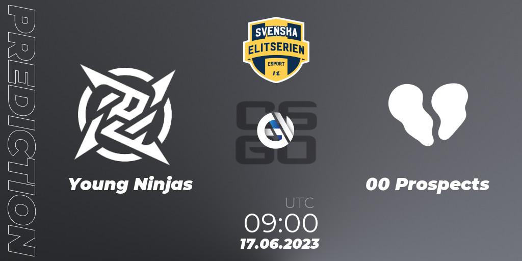 Young Ninjas contre 00 Prospects : prédiction de match. 17.06.23. CS2 (CS:GO), Svenska Elitserien Spring 2023