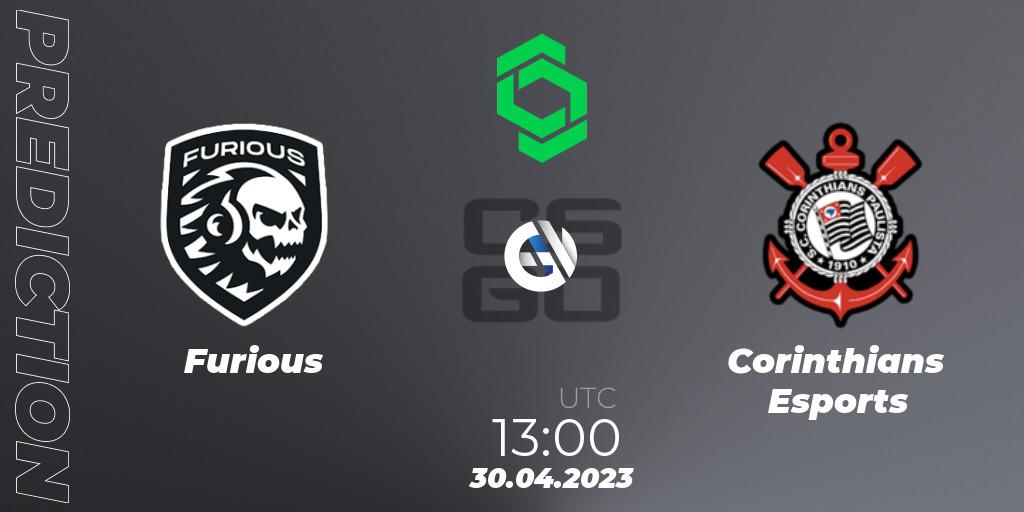 Furious contre Corinthians Esports : prédiction de match. 30.04.2023 at 13:00. Counter-Strike (CS2), CCT South America Series #7