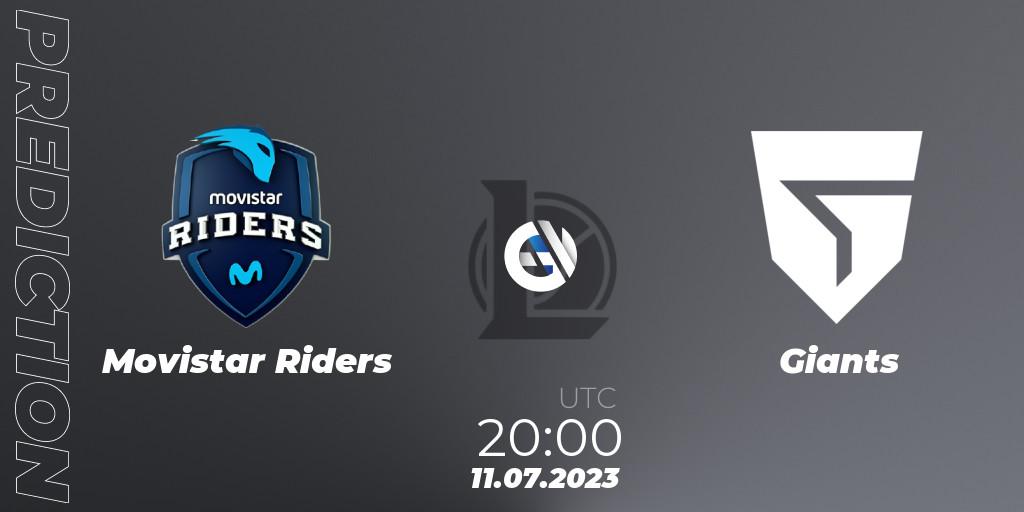 Movistar Riders contre Giants : prédiction de match. 11.07.2023 at 20:00. LoL, Superliga Summer 2023 - Group Stage