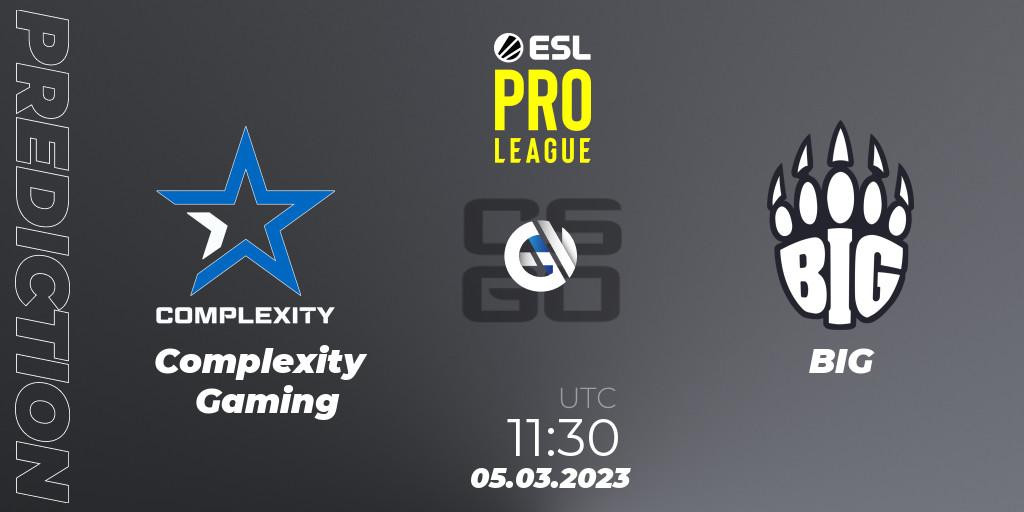 Complexity Gaming contre BIG : prédiction de match. 05.03.23. CS2 (CS:GO), ESL Pro League Season 17