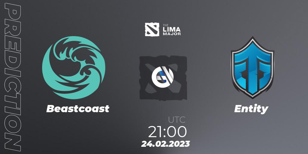 Beastcoast contre Entity : prédiction de match. 24.02.23. Dota 2, The Lima Major 2023