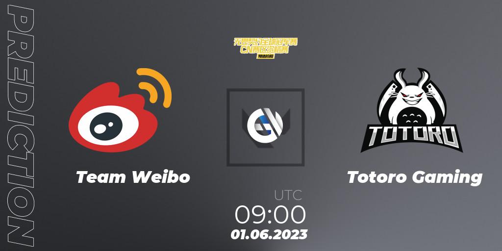 Team Weibo contre Totoro Gaming : prédiction de match. 01.06.23. VALORANT, VALORANT Champions Tour 2023: China Preliminaries