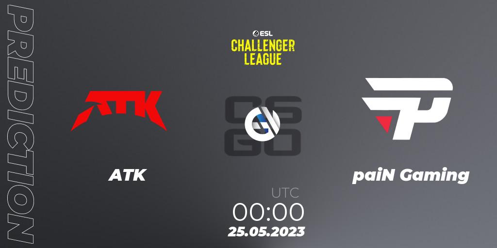 ATK contre paiN Gaming : prédiction de match. 25.05.23. CS2 (CS:GO), ESL Challenger League Season 45: North America