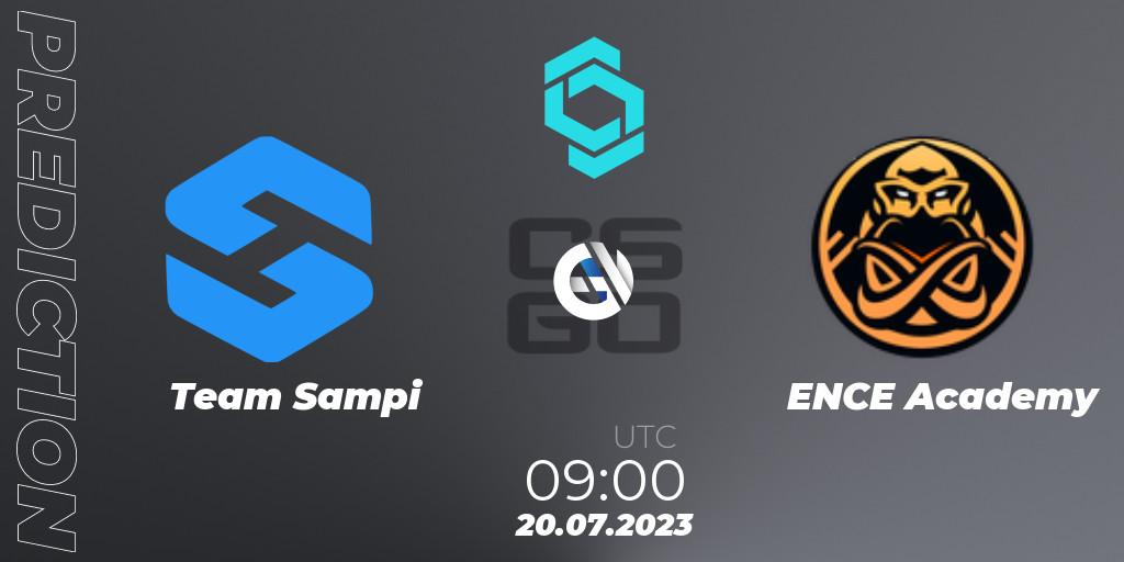 Team Sampi contre ENCE Academy : prédiction de match. 20.07.2023 at 09:00. Counter-Strike (CS2), CCT North Europe Series #6
