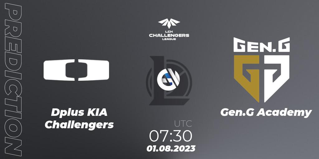 Dplus KIA Challengers contre Gen.G Academy : prédiction de match. 01.08.23. LoL, LCK Challengers League 2023 Summer - Group Stage