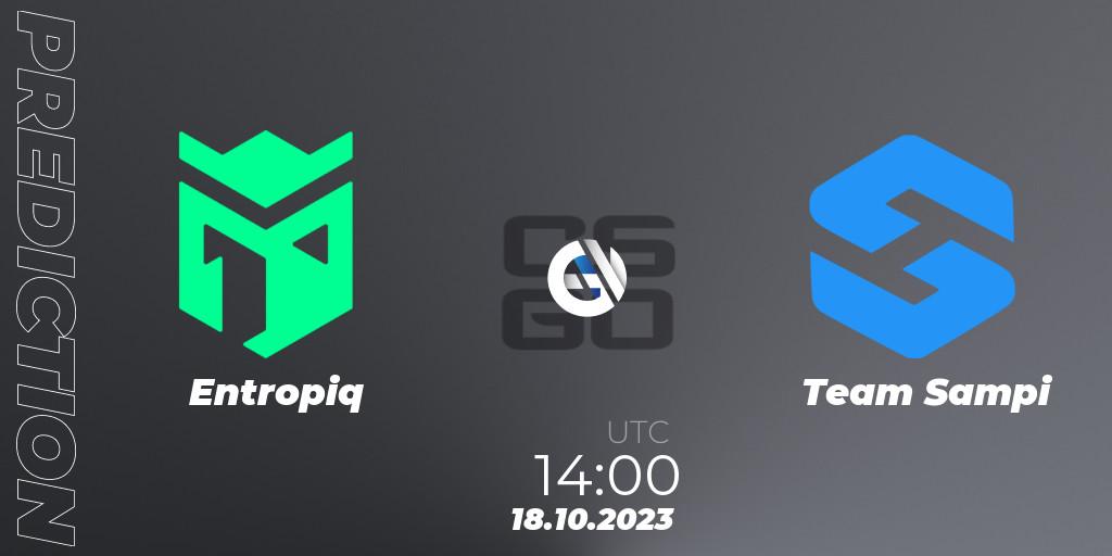 Entropiq contre Team Sampi : prédiction de match. 18.10.2023 at 14:10. Counter-Strike (CS2), YaLLa Compass 2024