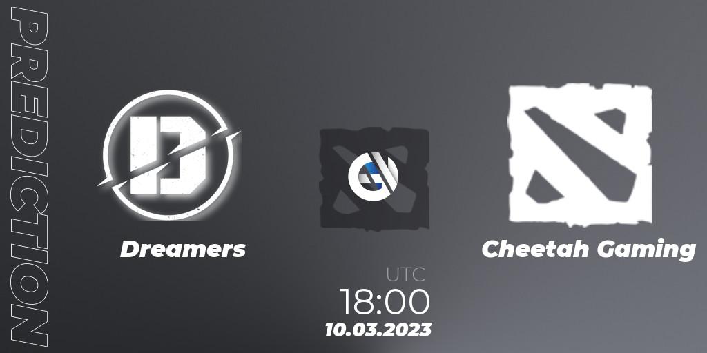 Dreamers contre Cheetah Gaming : prédiction de match. 10.03.2023 at 18:08. Dota 2, TodayPay Invitational Season 4