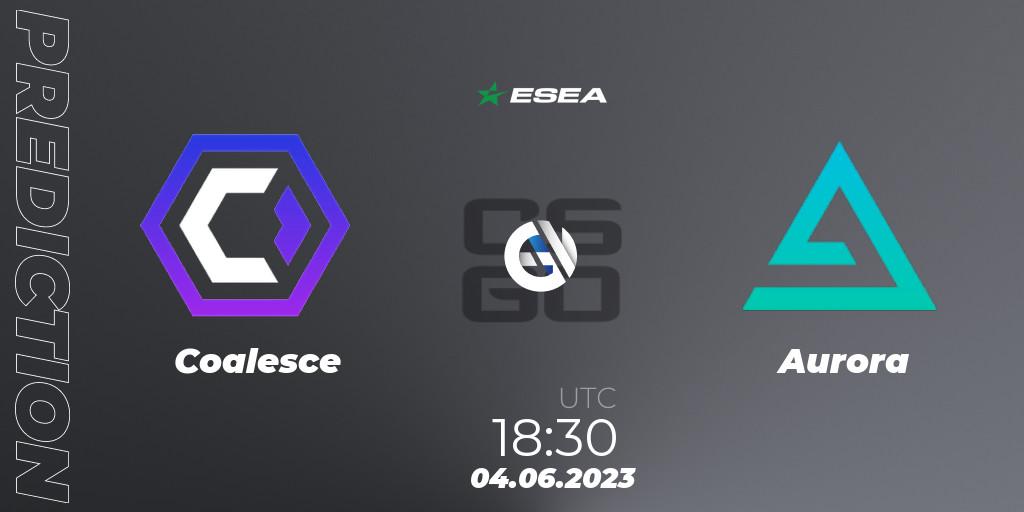 Coalesce contre Aurora : prédiction de match. 04.06.23. CS2 (CS:GO), ESEA Advanced Season 45 Europe