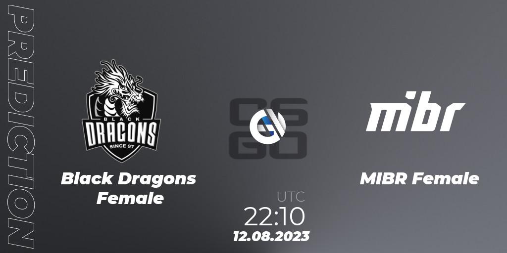 Black Dragons Female contre MIBR Female : prédiction de match. 12.08.23. CS2 (CS:GO), Gamers Club Women Masters VII