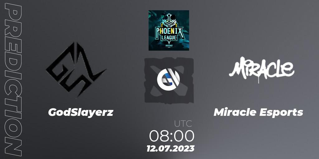 GodSlayerz contre Miracle Esports : prédiction de match. 12.07.2023 at 08:48. Dota 2, Dota 2 Phoenix League