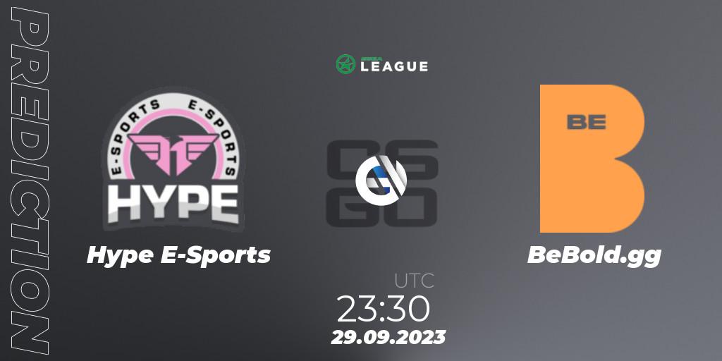 Hype E-Sports contre BeBold.gg : prédiction de match. 29.09.2023 at 23:30. Counter-Strike (CS2), ESEA Season 46: Open Division - South America