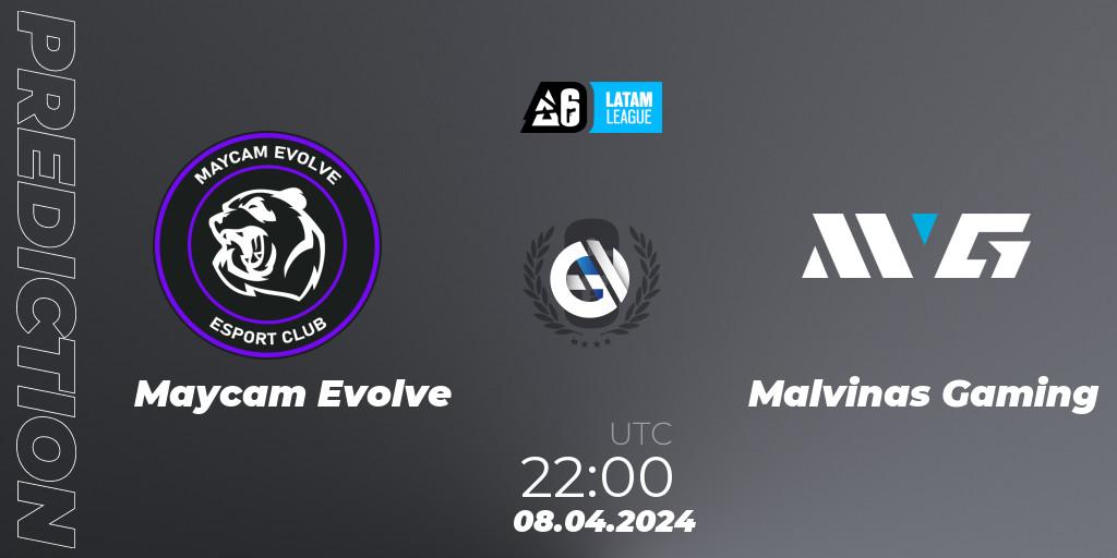 Maycam Evolve contre Malvinas Gaming : prédiction de match. 08.04.2024 at 22:00. Rainbow Six, LATAM League 2024 - Stage 1: LATAM South