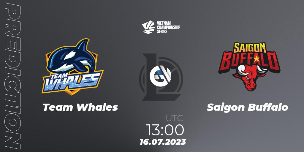 Team Whales contre Saigon Buffalo : prédiction de match. 16.07.2023 at 13:00. LoL, VCS Dusk 2023