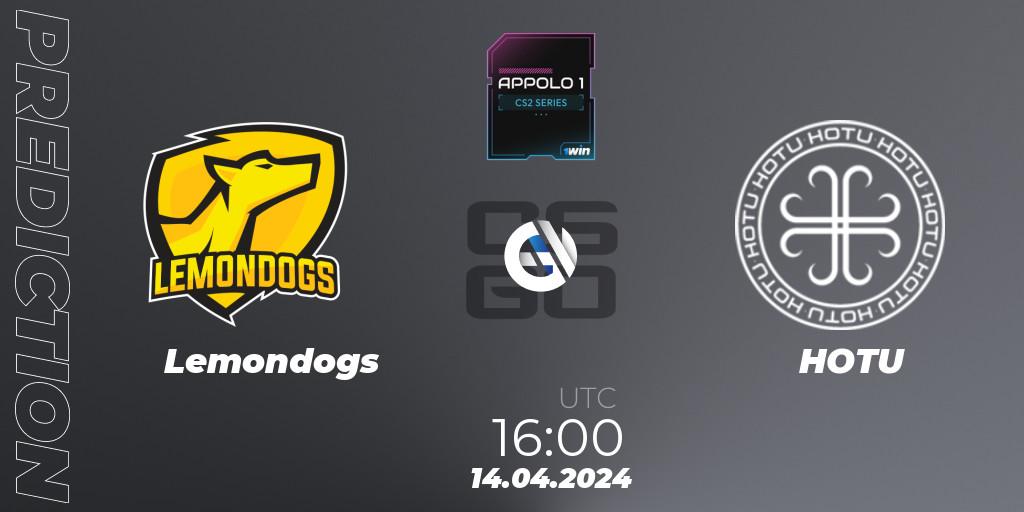 Lemondogs contre HOTU : prédiction de match. 14.04.24. CS2 (CS:GO), Appolo1 Series: Phase 1