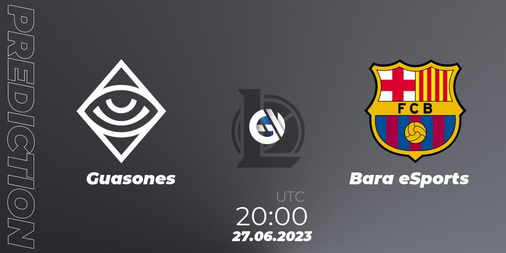 Guasones contre Barça eSports : prédiction de match. 27.06.2023 at 18:00. LoL, Superliga Summer 2023 - Group Stage