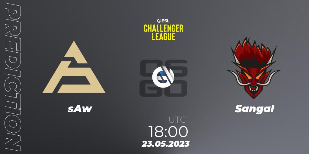 sAw contre Sangal : prédiction de match. 22.05.2023 at 18:00. Counter-Strike (CS2), ESL Challenger League Season 45: Europe