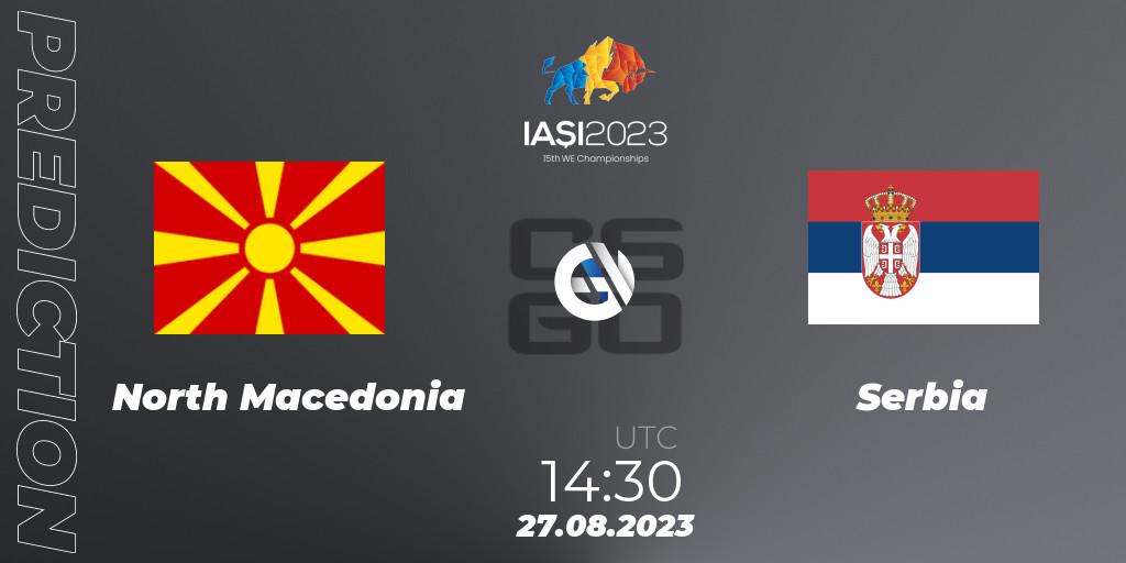 North Macedonia contre Serbia : prédiction de match. 27.08.2023 at 19:30. Counter-Strike (CS2), IESF World Esports Championship 2023