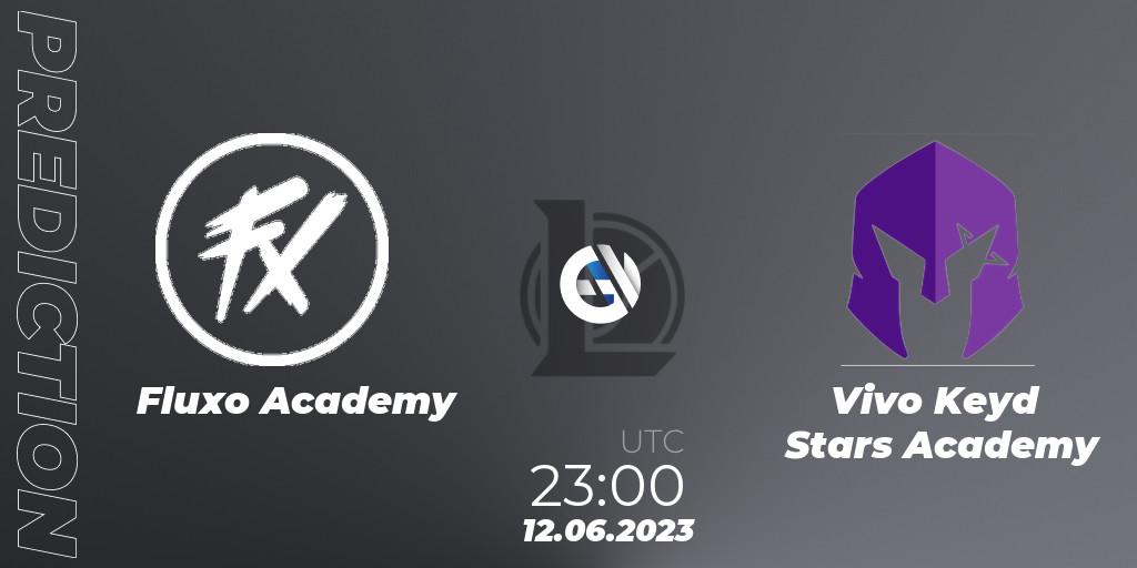 Fluxo Academy contre Vivo Keyd Stars Academy : prédiction de match. 12.06.2023 at 23:00. LoL, CBLOL Academy Split 2 2023 - Group Stage