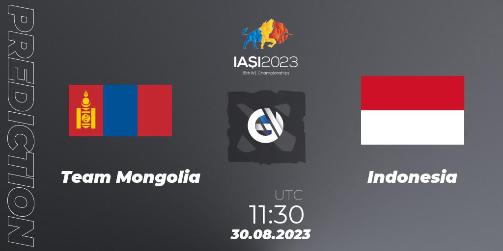 Team Mongolia contre Indonesia : prédiction de match. 30.08.2023 at 11:28. Dota 2, IESF World Championship 2023