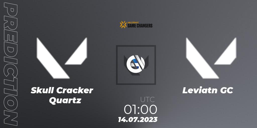 Skull Cracker Quartz contre Leviatán GC : prédiction de match. 14.07.2023 at 01:00. VALORANT, VCT 2023: Game Changers Latin America North