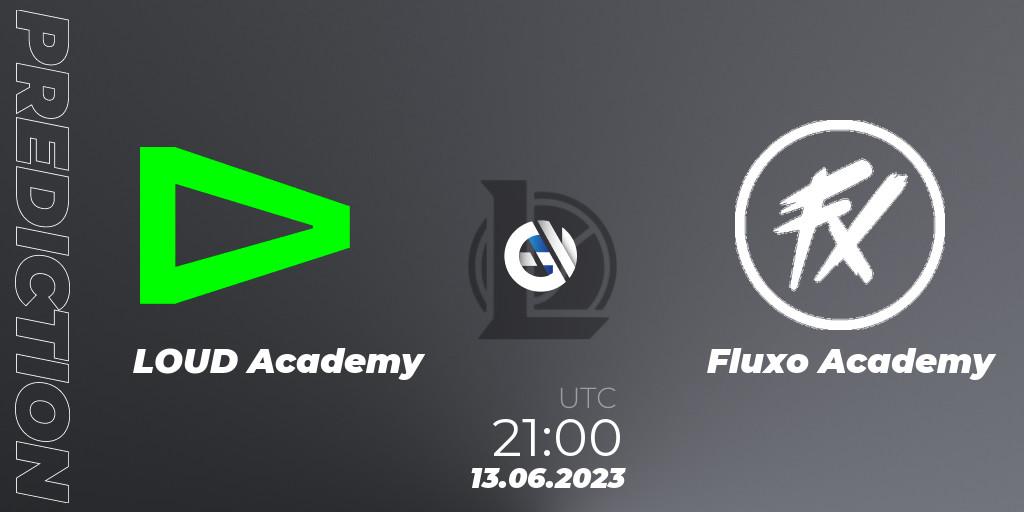 LOUD Academy contre Fluxo Academy : prédiction de match. 13.06.23. LoL, CBLOL Academy Split 2 2023 - Group Stage