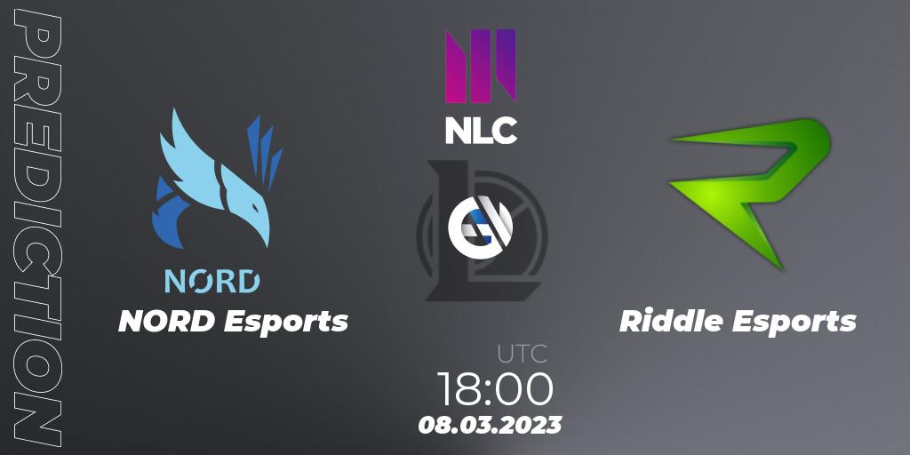 NORD Esports contre Riddle Esports : prédiction de match. 08.03.2023 at 18:00. LoL, NLC 1st Division Spring 2023