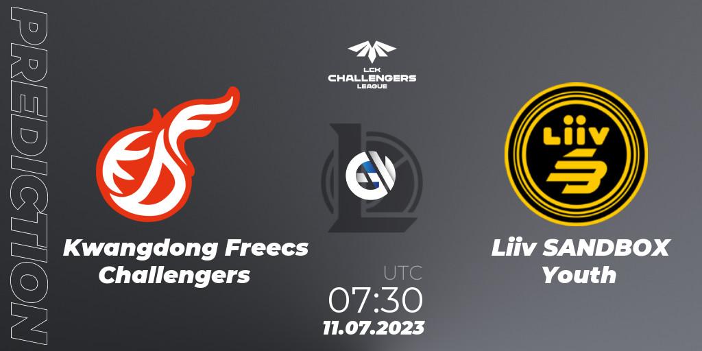 Kwangdong Freecs Challengers contre Liiv SANDBOX Youth : prédiction de match. 11.07.23. LoL, LCK Challengers League 2023 Summer - Group Stage