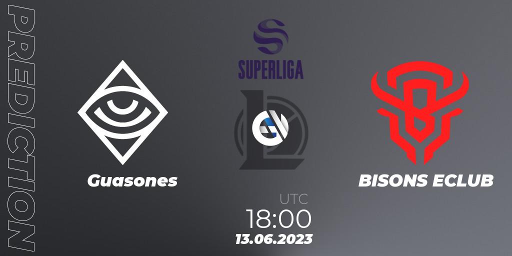 Guasones contre BISONS ECLUB : prédiction de match. 13.06.23. LoL, Superliga Summer 2023 - Group Stage