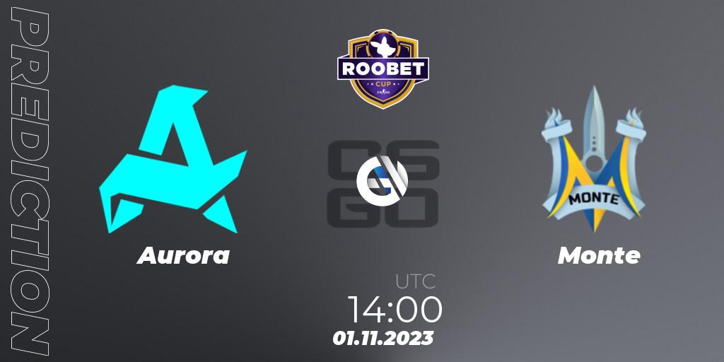 Aurora contre Monte : prédiction de match. 01.11.23. CS2 (CS:GO), Roobet Cup 2023