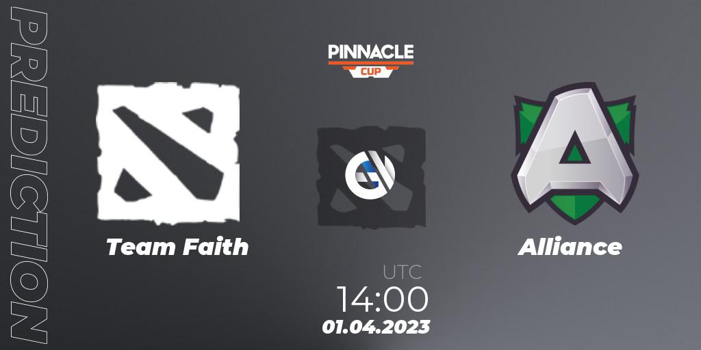 Team Faith contre Alliance : prédiction de match. 31.03.23. Dota 2, Pinnacle Cup: Malta Vibes - Tour 1