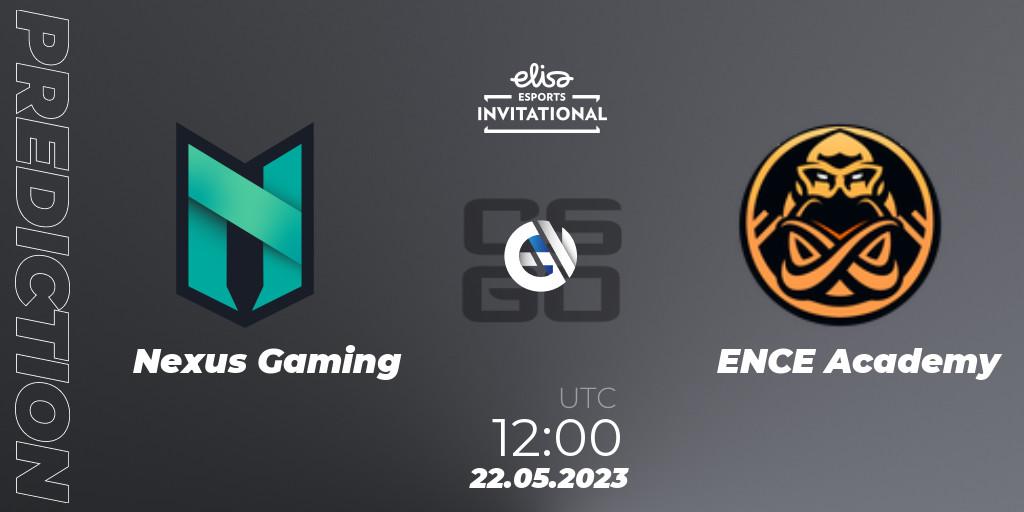 Nexus Gaming contre ENCE Academy : prédiction de match. 22.05.2023 at 12:00. Counter-Strike (CS2), Elisa Invitational Spring 2023