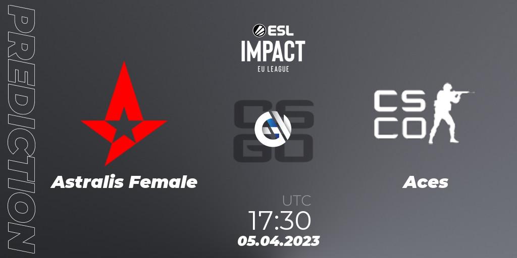 Astralis Female contre Aces : prédiction de match. 05.04.23. CS2 (CS:GO), ESL Impact League Season 3: European Division