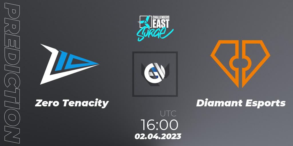 Zero Tenacity contre Diamant Esports : prédiction de match. 02.04.23. VALORANT, VALORANT Challengers 2023 East: Surge Split 2