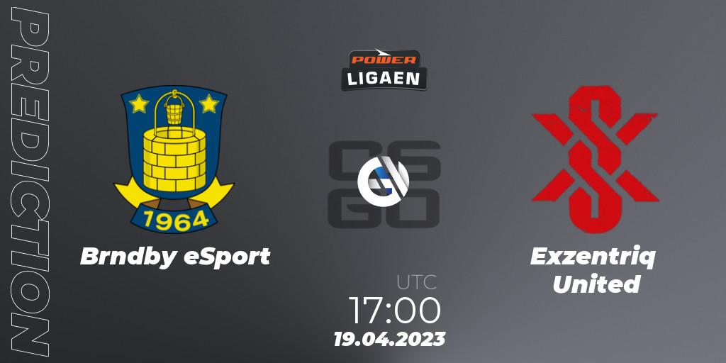 Brøndby eSport contre Exzentriq United : prédiction de match. 19.04.2023 at 17:00. Counter-Strike (CS2), Dust2.dk Ligaen Season 23